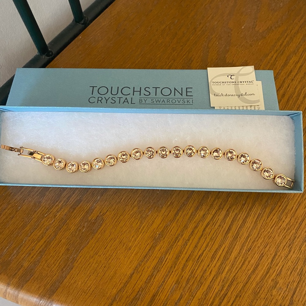 New Touchstone Crystal by Swarovski Rose Gold tone Bracelet